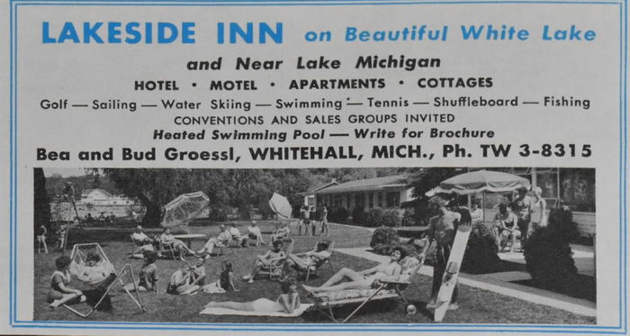 Lakeside Inn - Vintage Print Ad